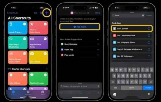 头屯河苹果14锁屏维修店分享iPhone14升级iOS16.4后如何创建锁屏快捷方式 